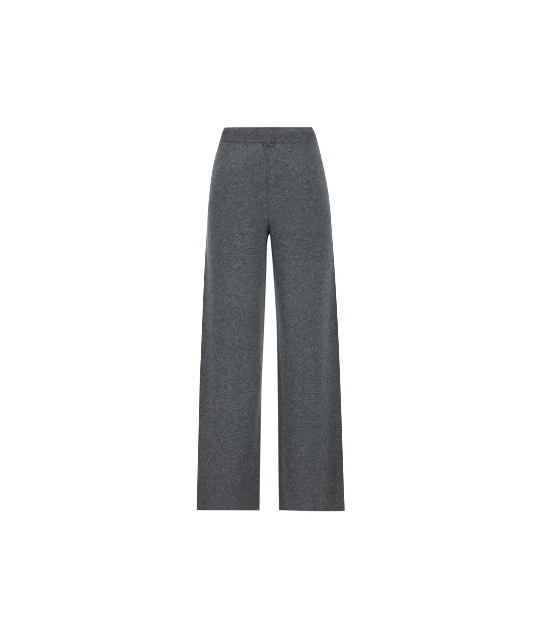 MAX MARA Серые кашемировые брюки широкие, фото 2