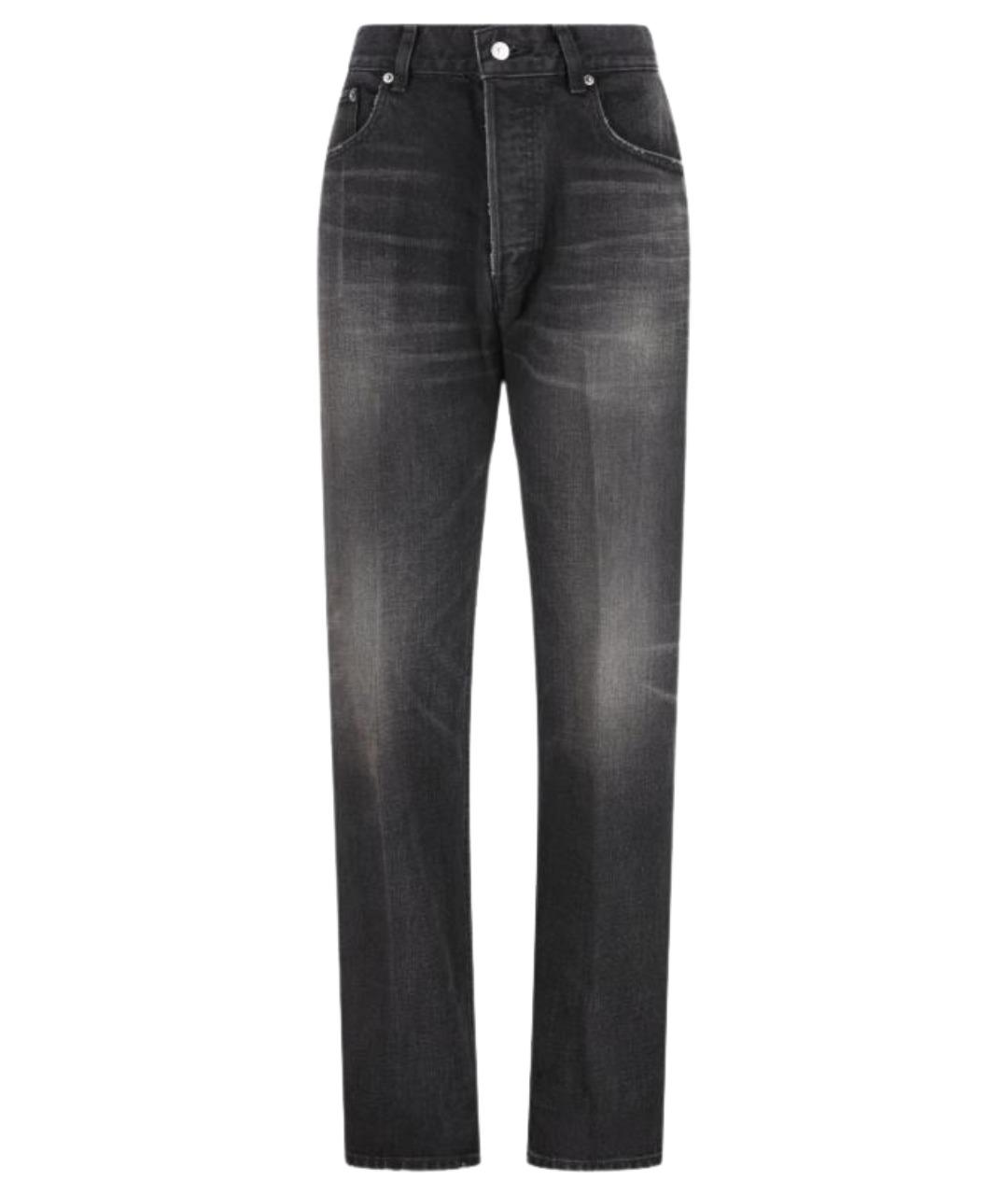CELINE Черные хлопковые прямые джинсы, фото 1