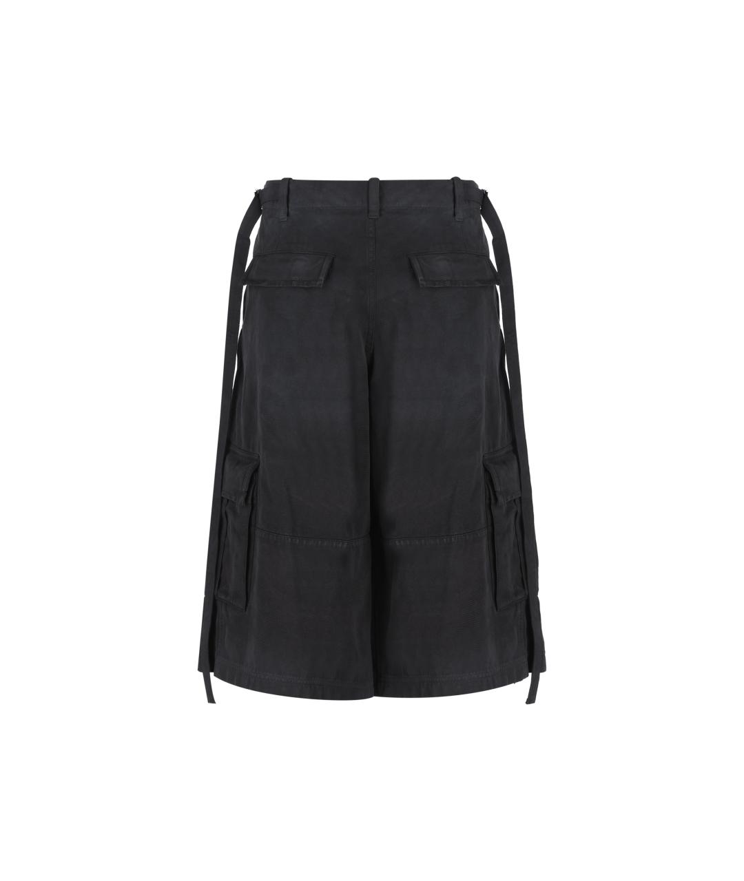 FENDI Черные хлопковые шорты, фото 2