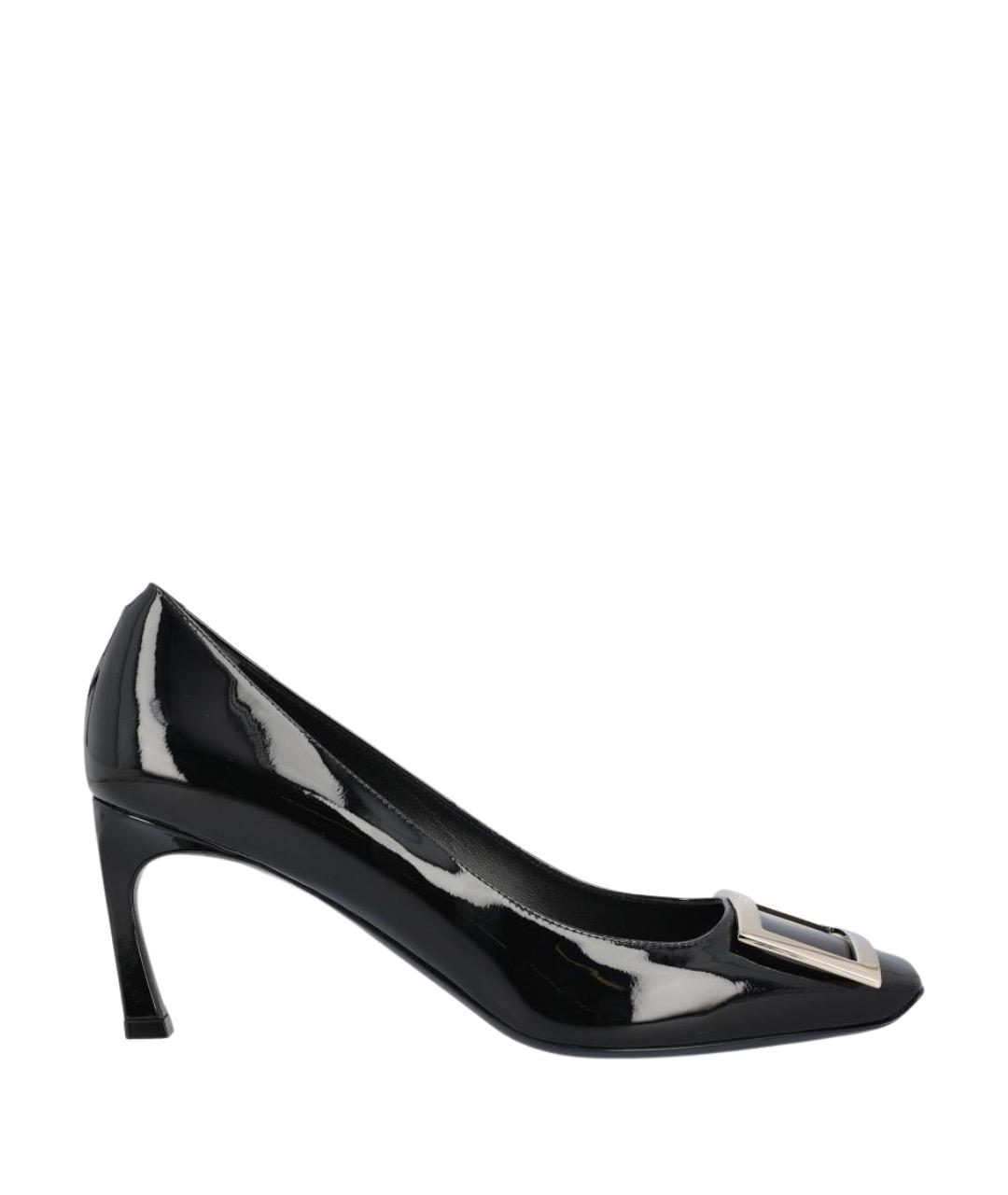 ROGER VIVIER Черные кожаные туфли, фото 1