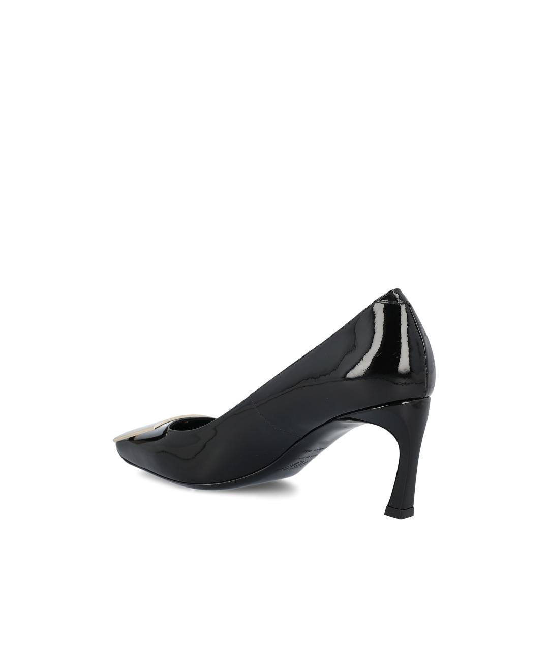 ROGER VIVIER Черные кожаные туфли, фото 3