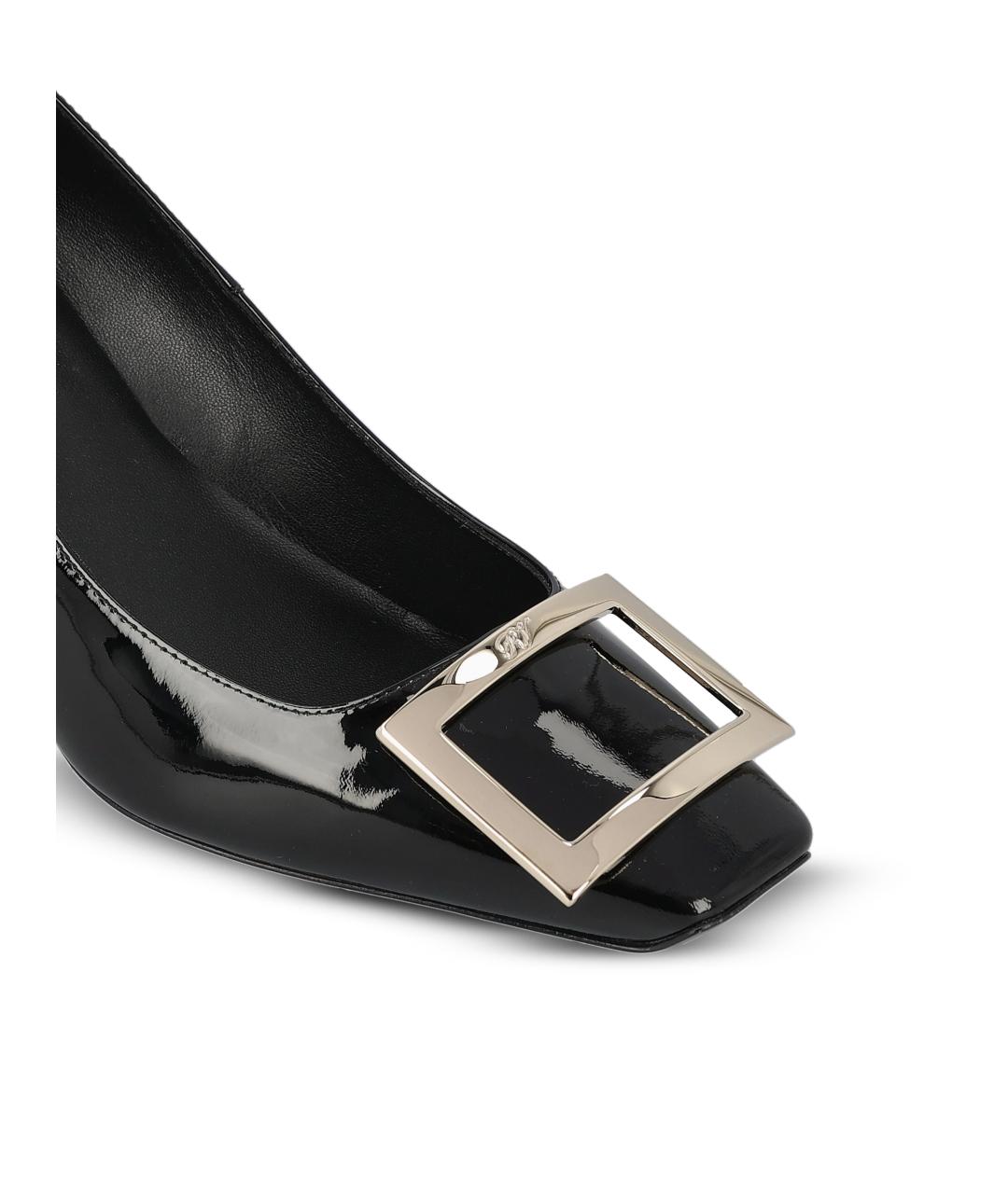 ROGER VIVIER Черные кожаные туфли, фото 4