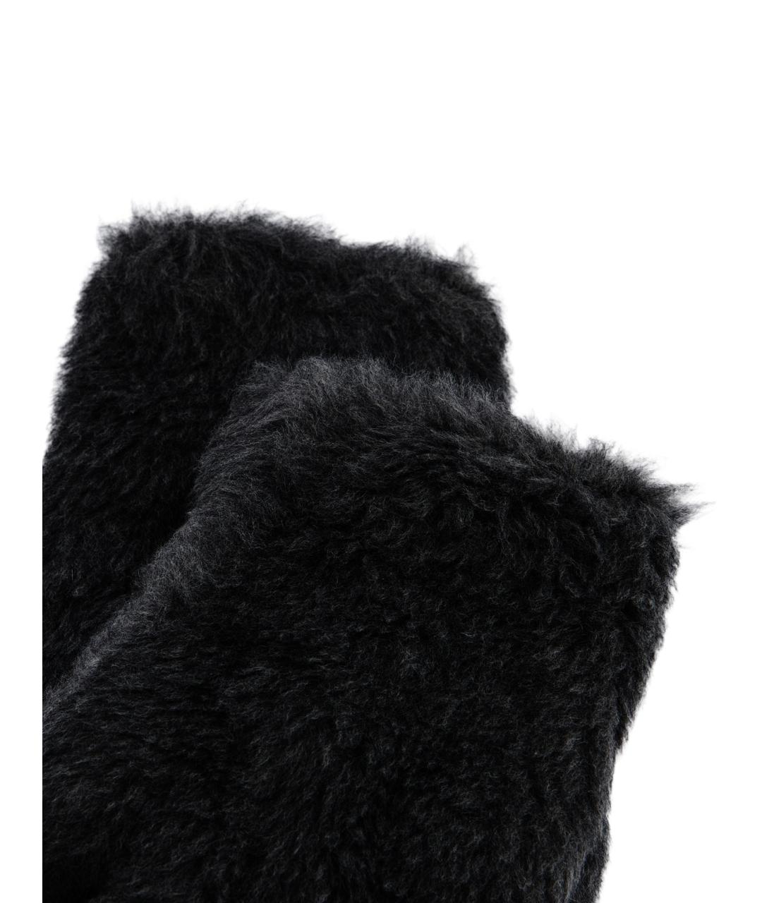 MAX MARA Черные шерстяные варежки, фото 2