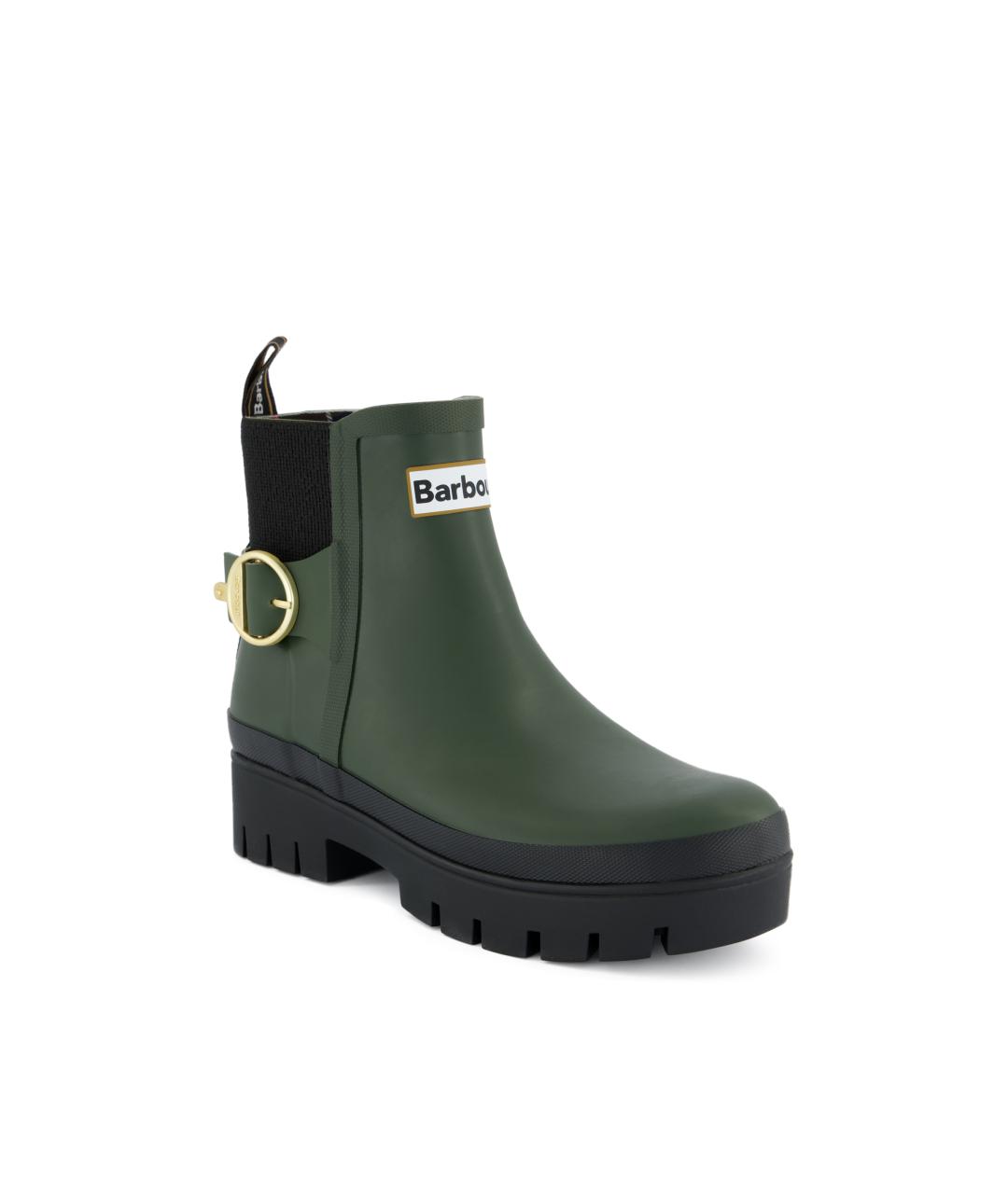 BARBOUR Зеленые резиновые ботинки, фото 2