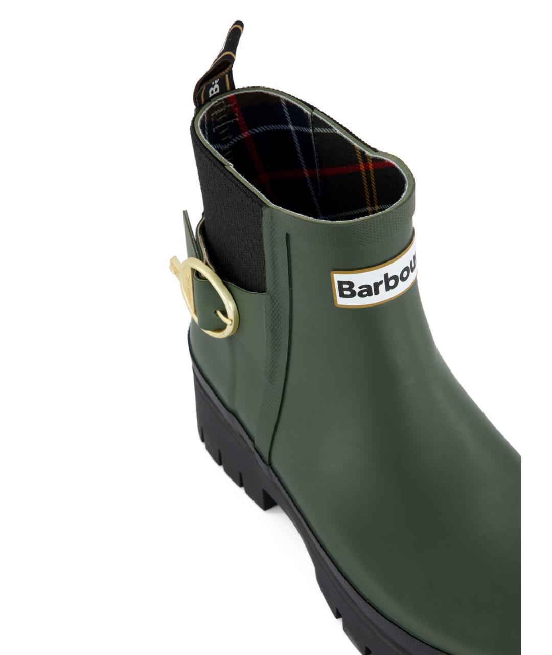 BARBOUR Зеленые резиновые ботинки, фото 4