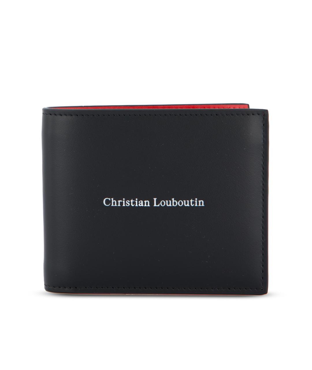 CHRISTIAN LOUBOUTIN Черный кожаный кошелек, фото 5
