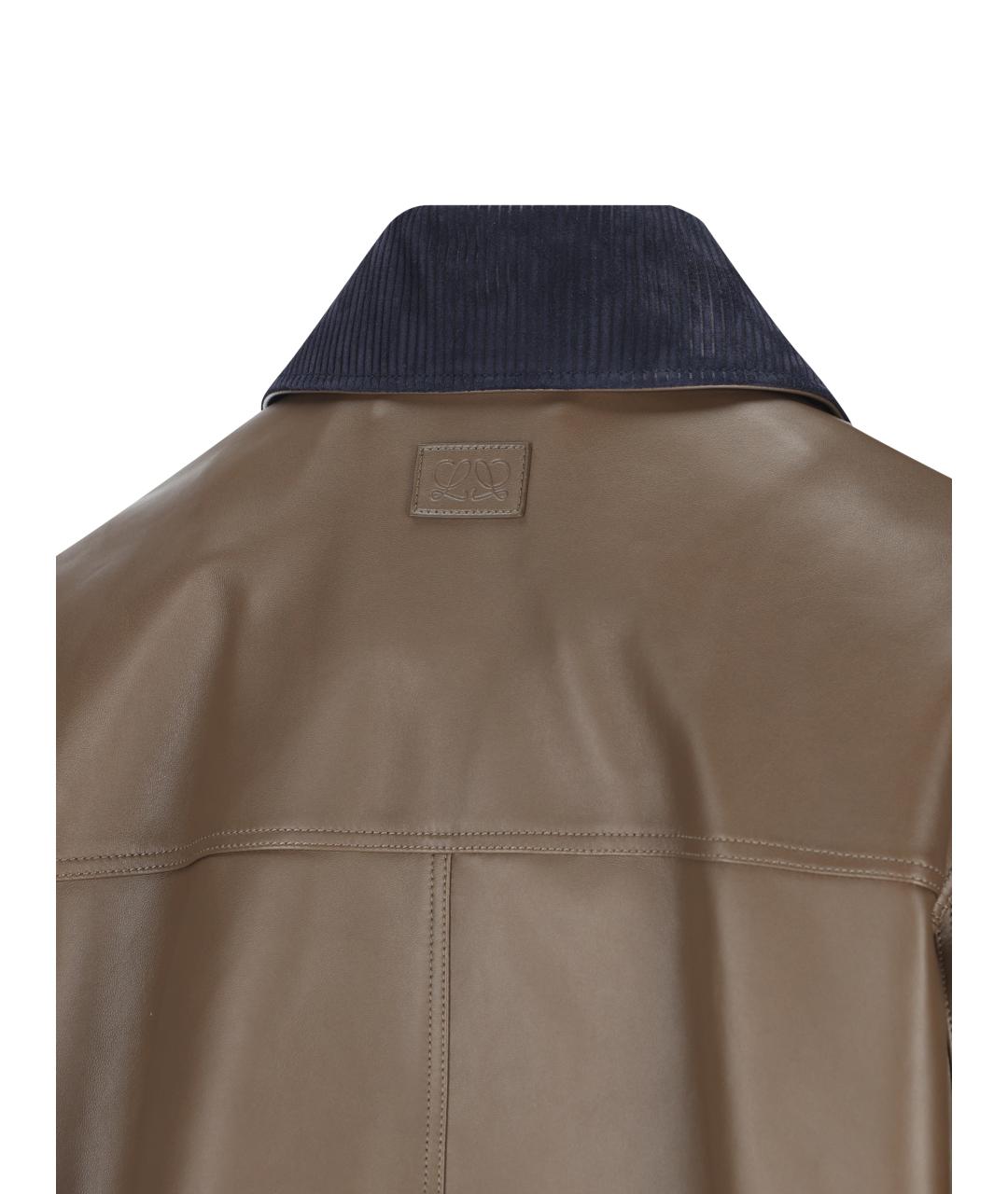 LOEWE Зеленая кожаная парка, фото 4