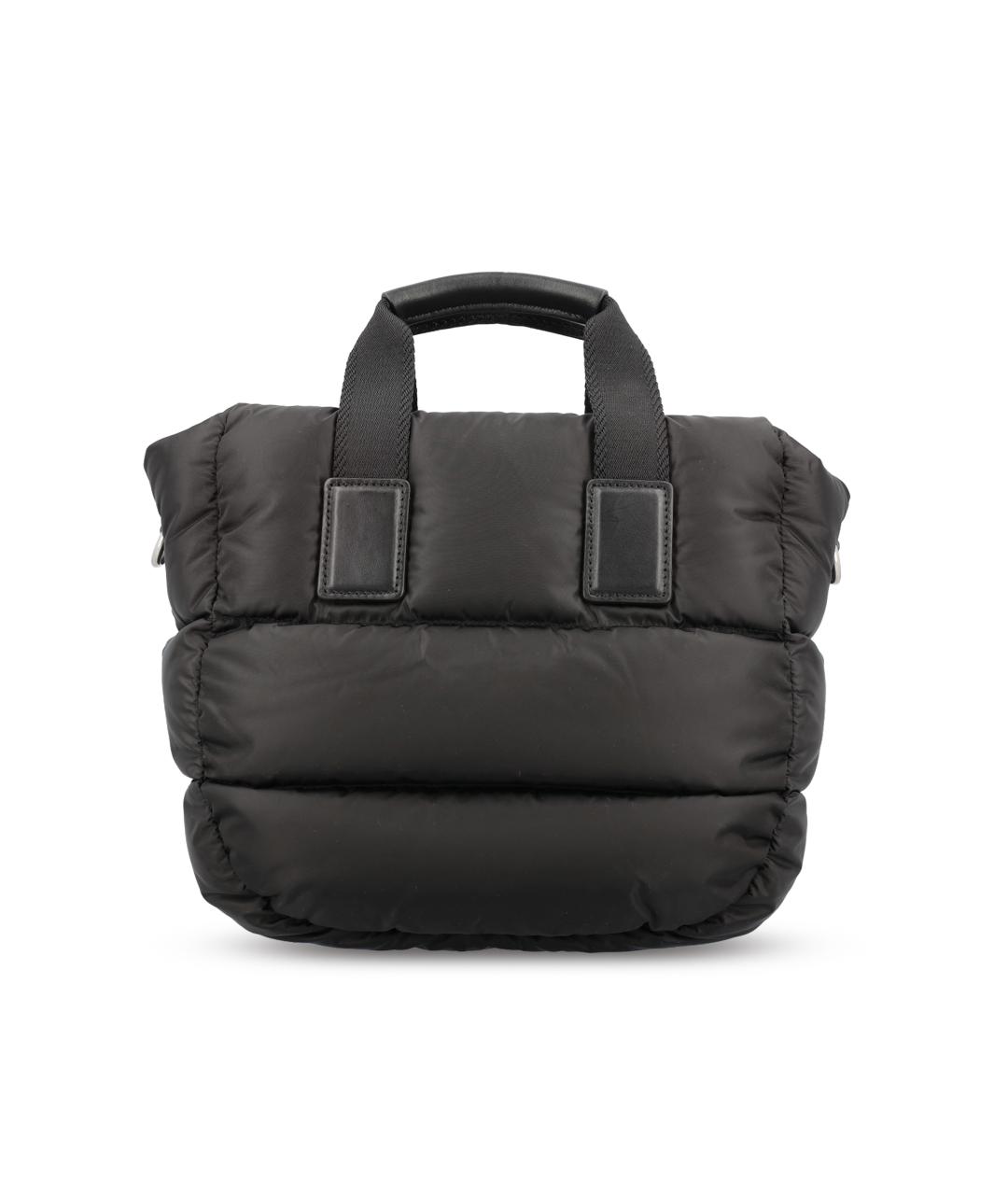 MONCLER Черная синтетическая сумка тоут, фото 2