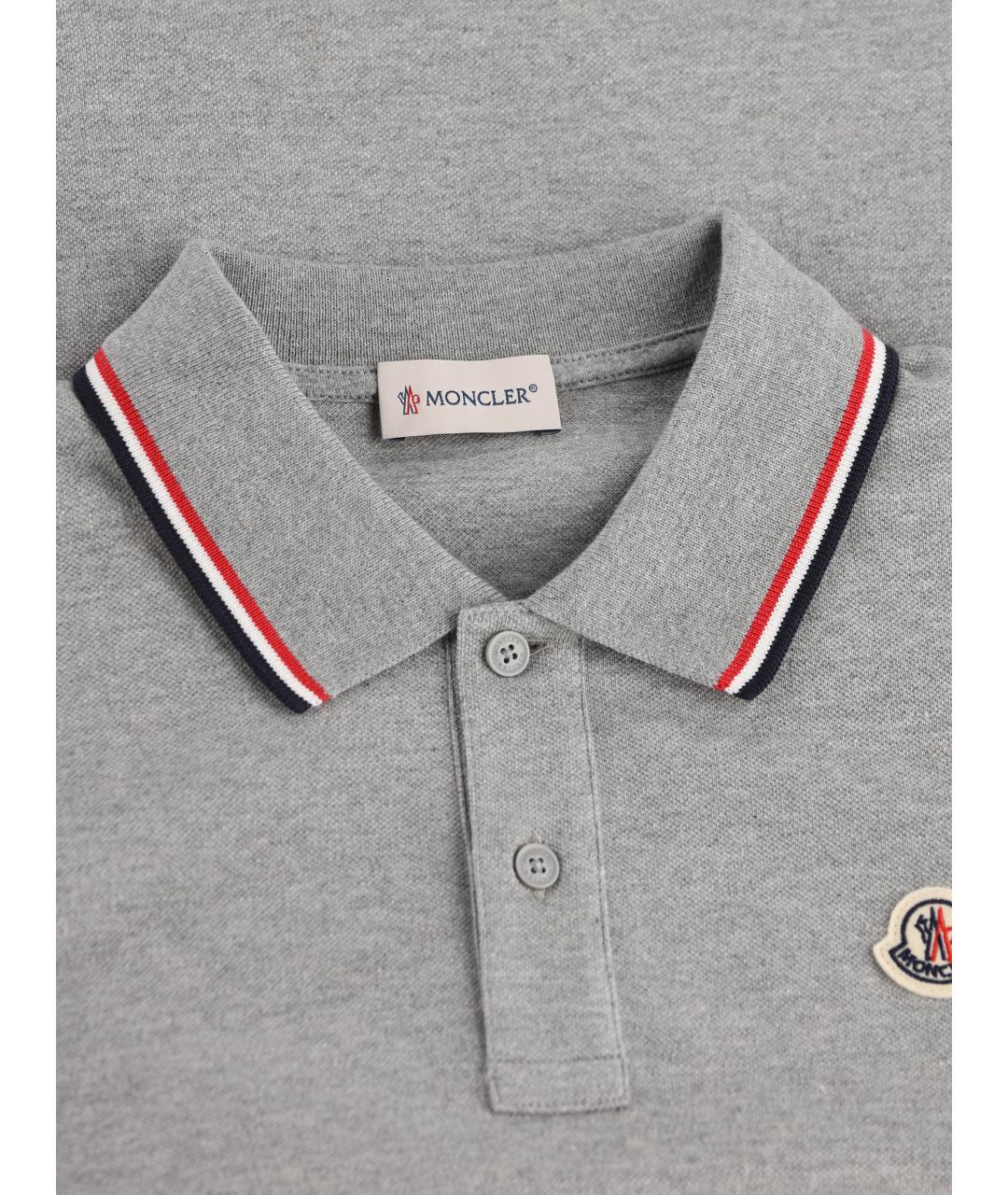 MONCLER KIDS Серая хлопковая детская футболка, фото 3