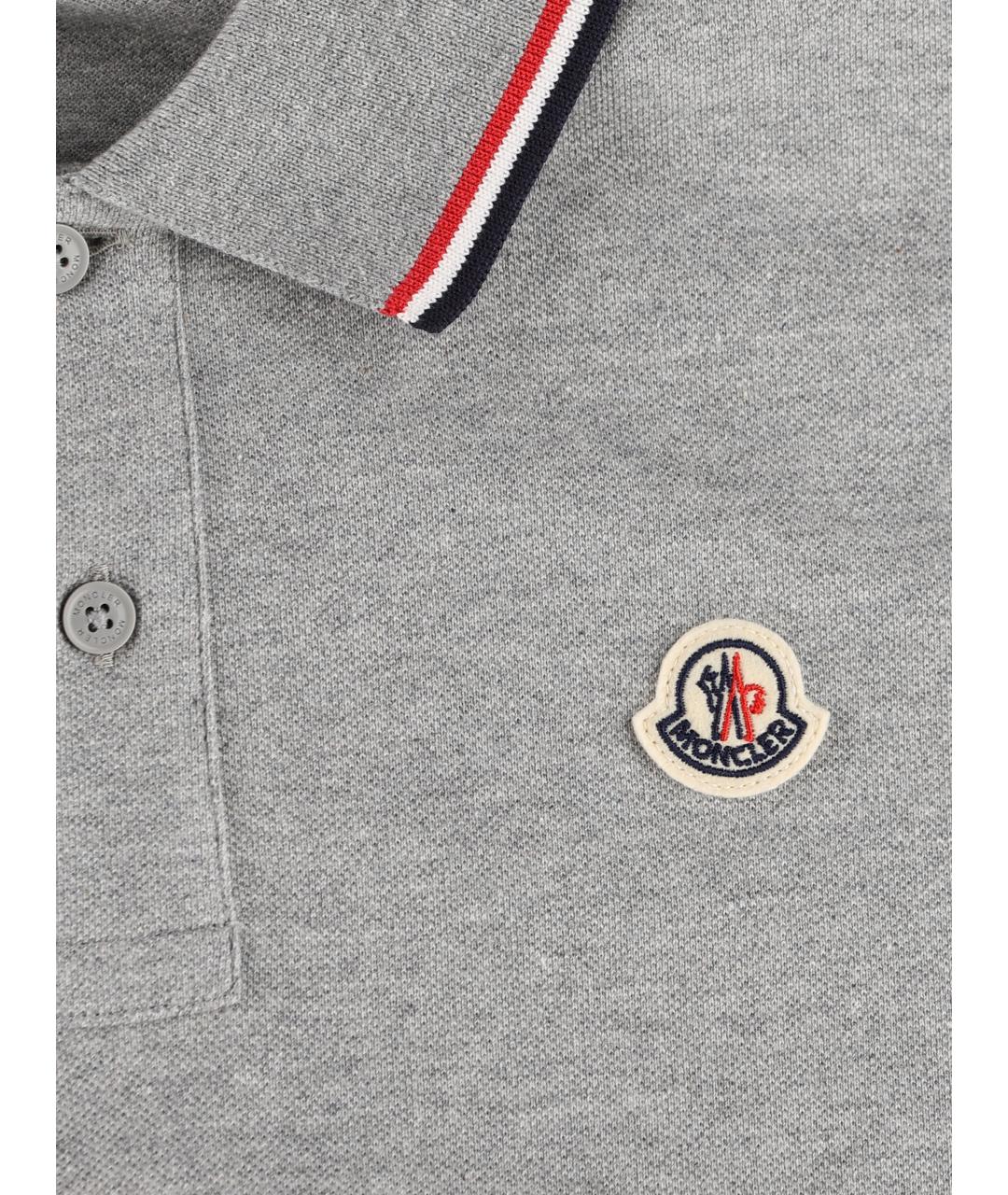 MONCLER KIDS Серая хлопковая детская футболка, фото 4