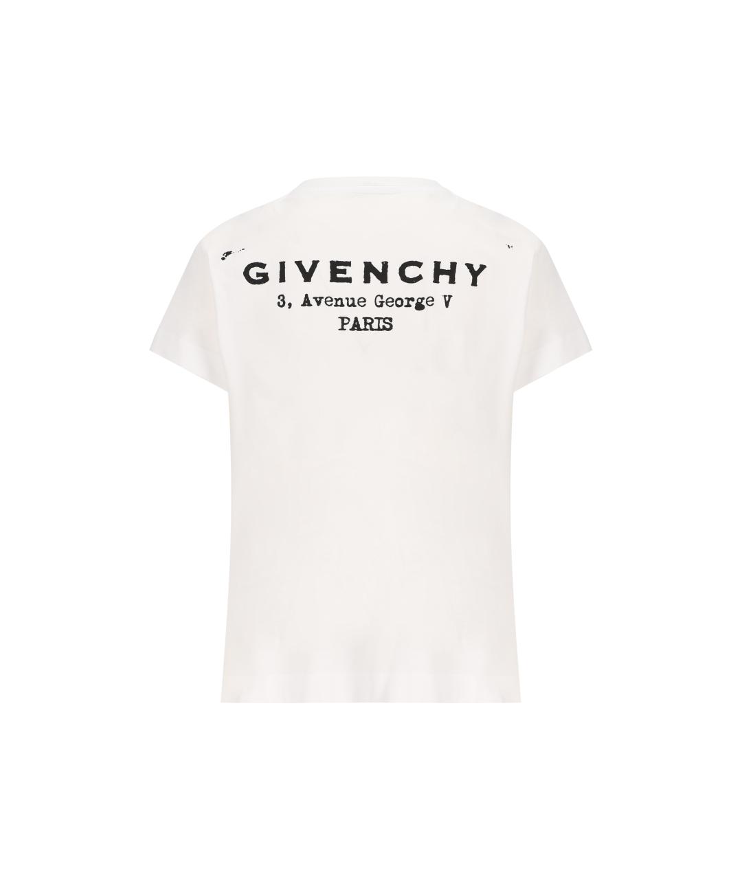 GIVENCHY Белая хлопковая футболка, фото 2
