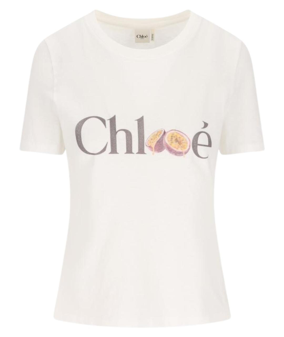 CHLOE Белая хлопковая футболка, фото 1