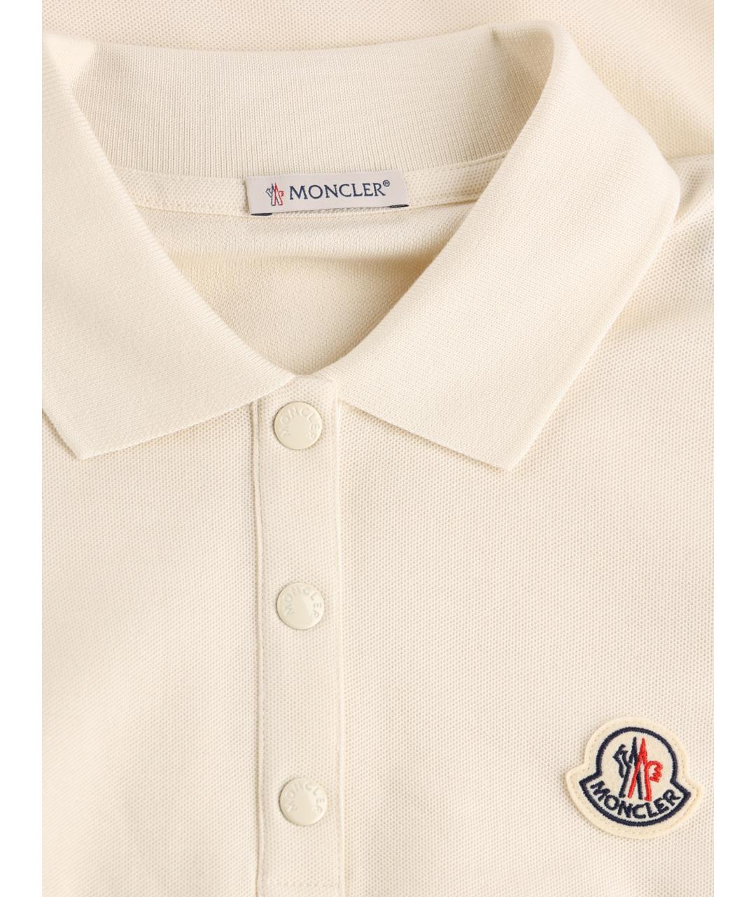 MONCLER Бежевая хлопковая футболка, фото 3