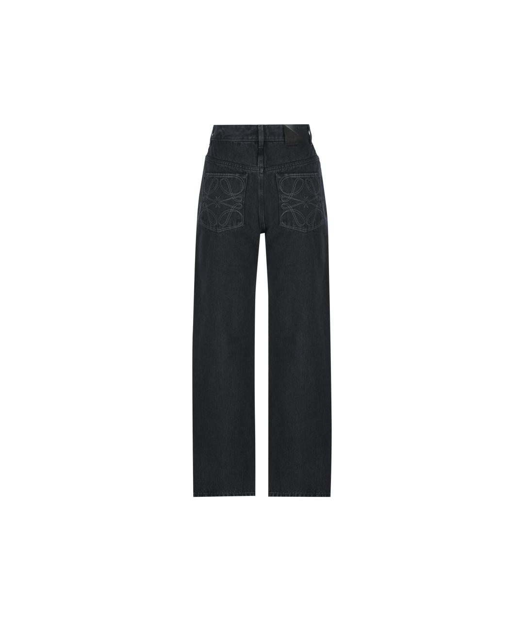 LOEWE Черные хлопковые прямые джинсы, фото 2