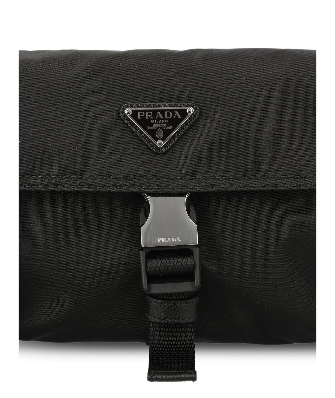 PRADA Черная нейлоновая сумка на плечо, фото 4