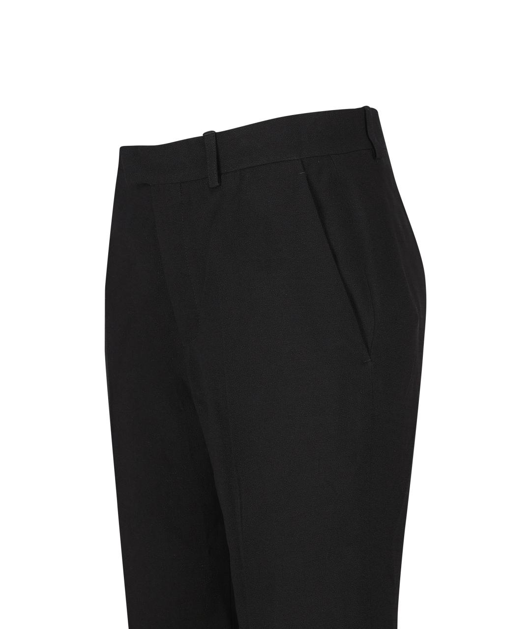 BALENCIAGA Черные вискозные брюки широкие, фото 3