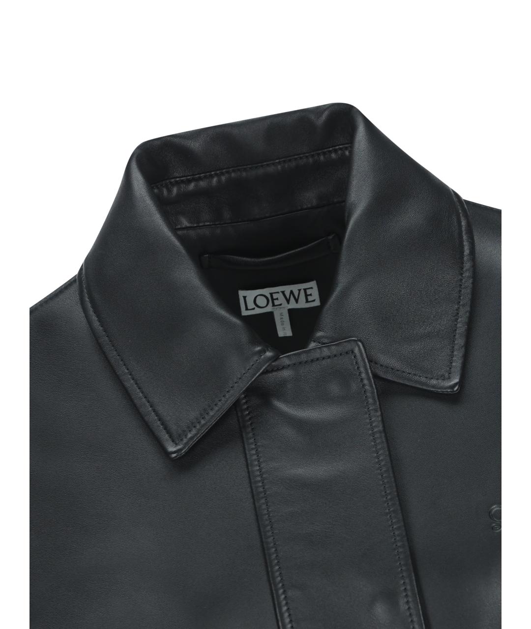 LOEWE Черная кожаная куртка, фото 4