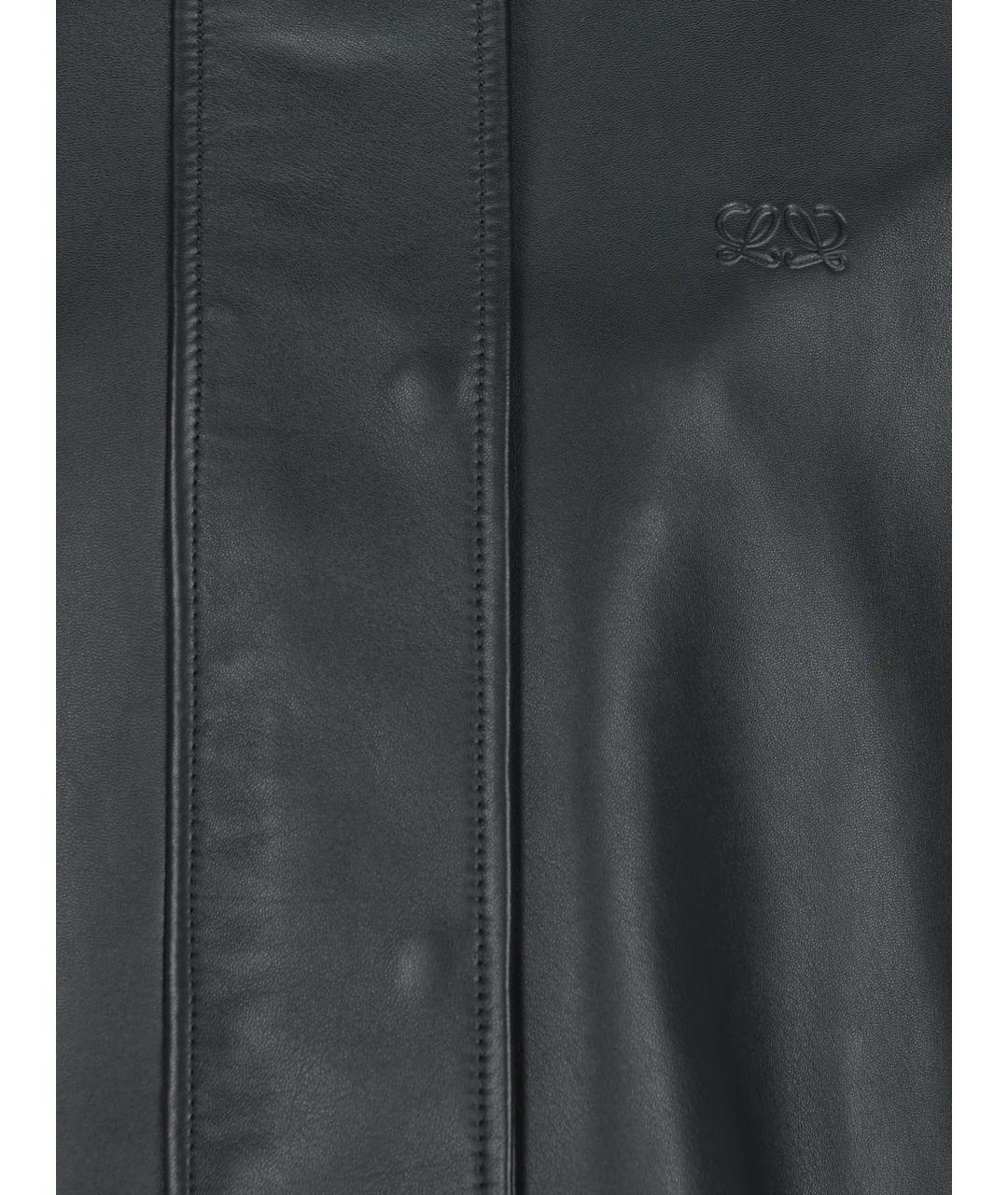 LOEWE Черная кожаная куртка, фото 3