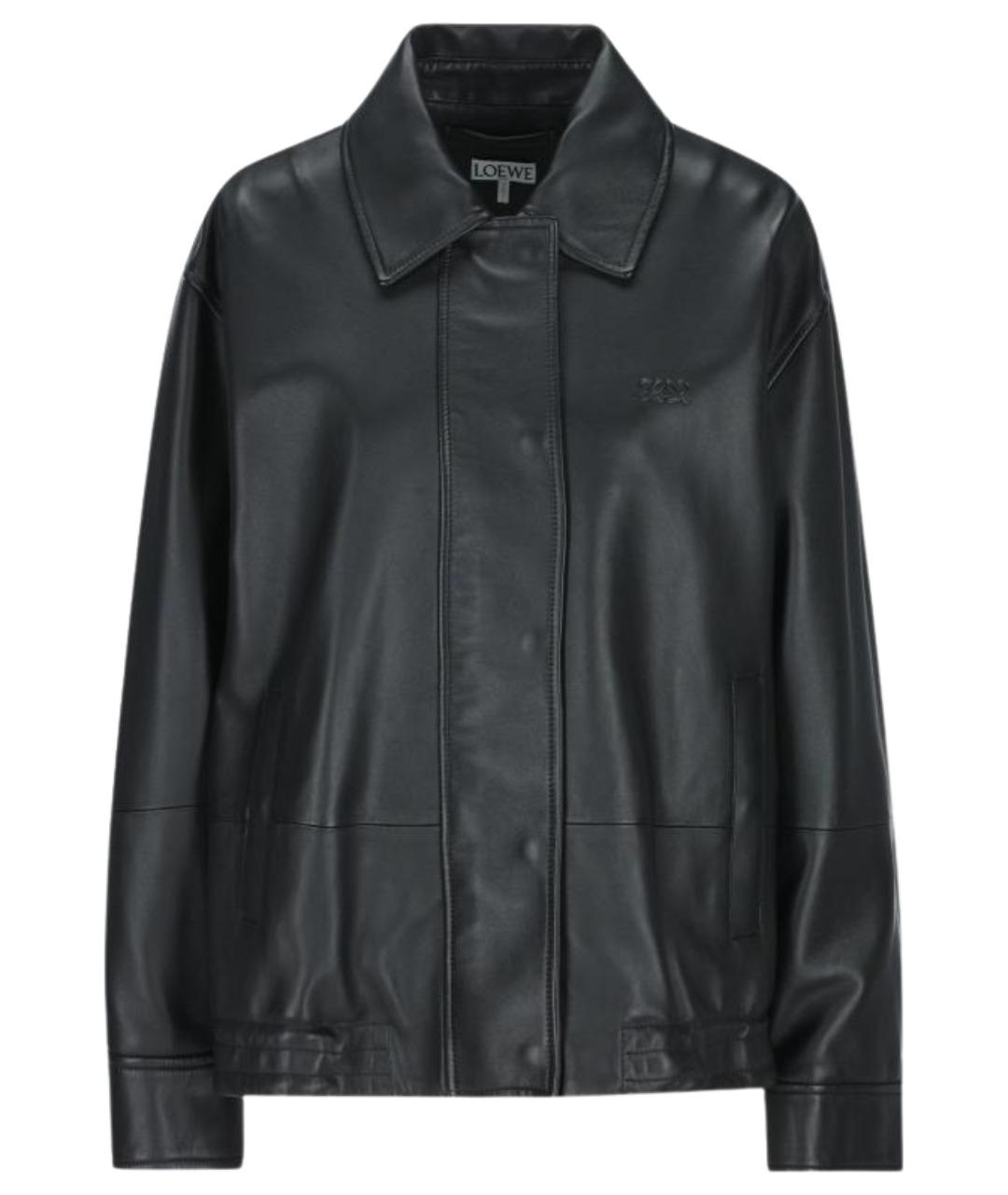 LOEWE Черная кожаная куртка, фото 1