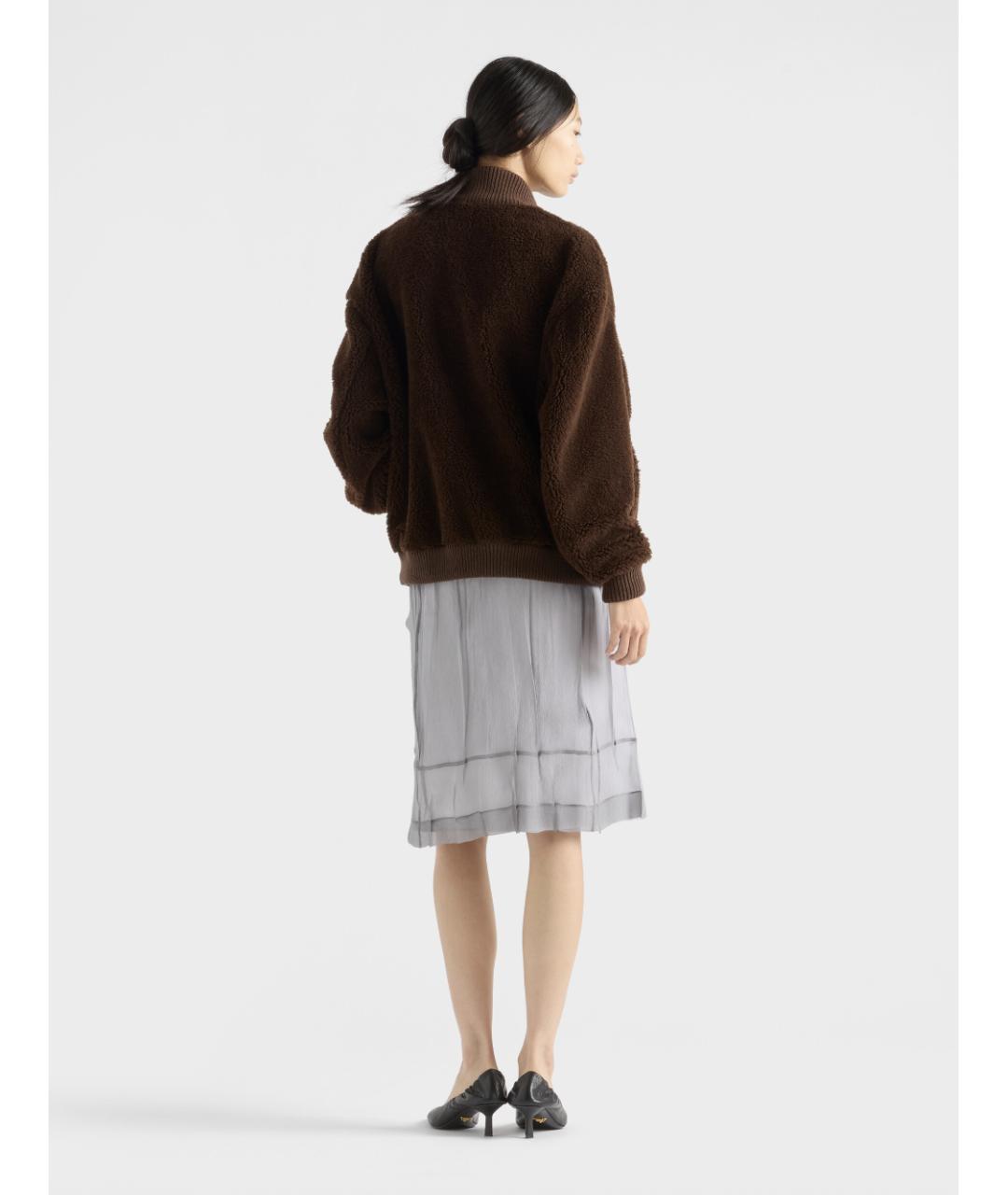 PRADA Коричневая синтетическая куртка, фото 8