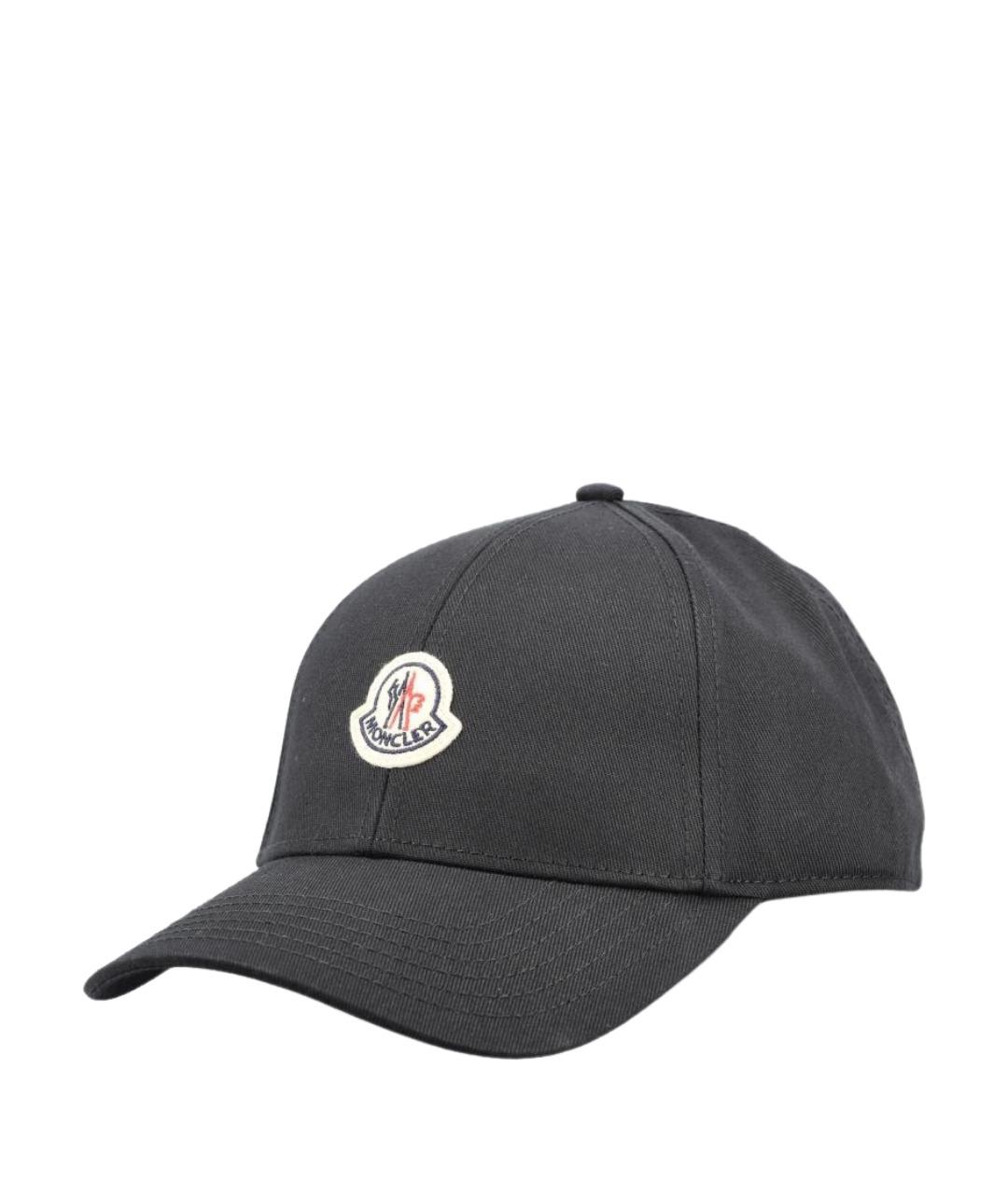 MONCLER Черная хлопковая кепка/бейсболка, фото 1