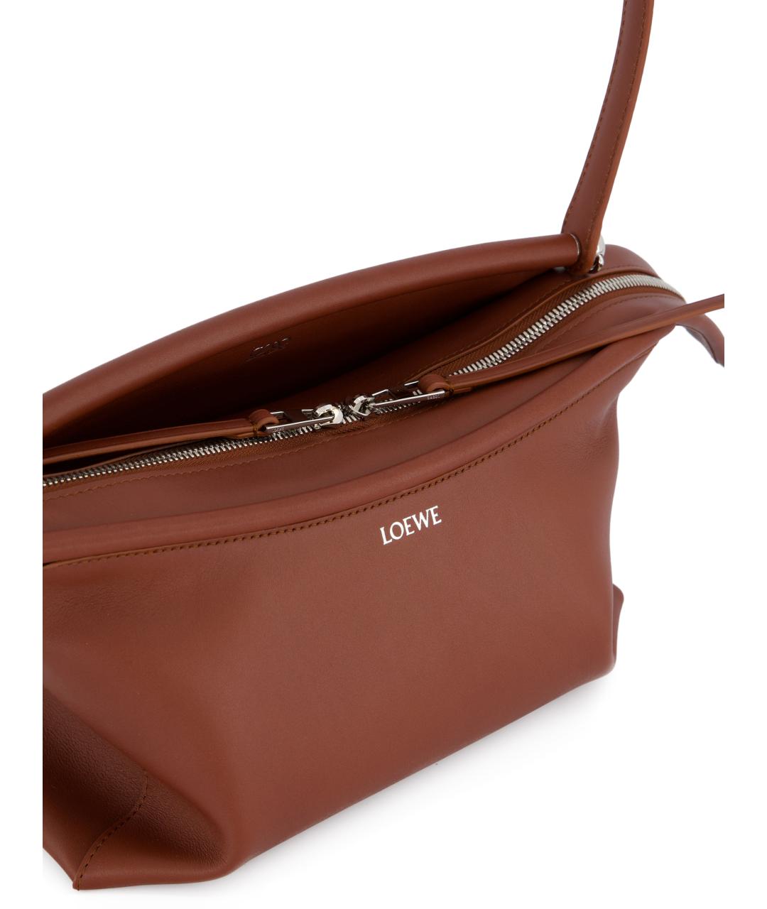 LOEWE Коричневая кожаная сумка через плечо, фото 4
