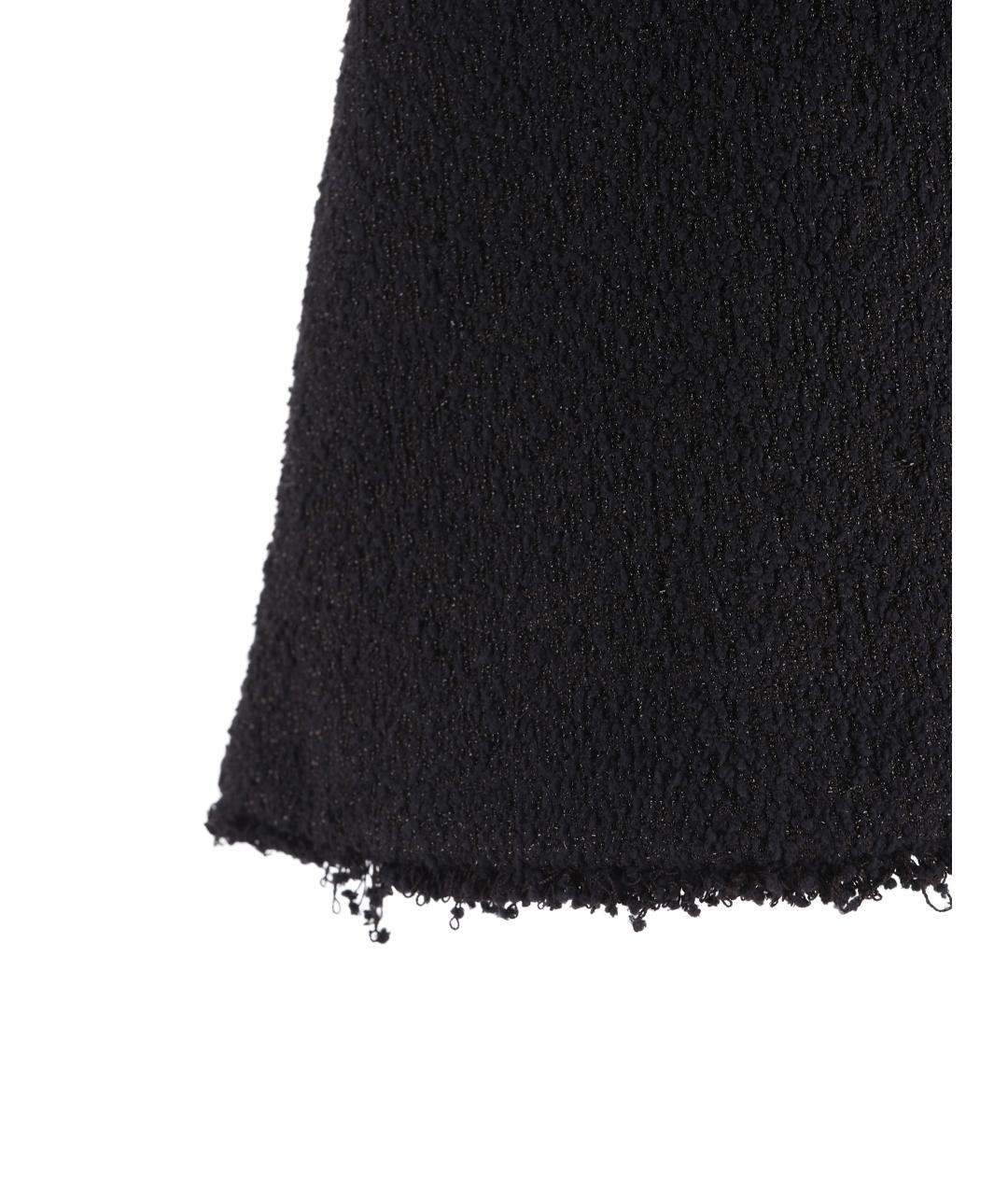 CELINE Черное синтетическое платье, фото 4