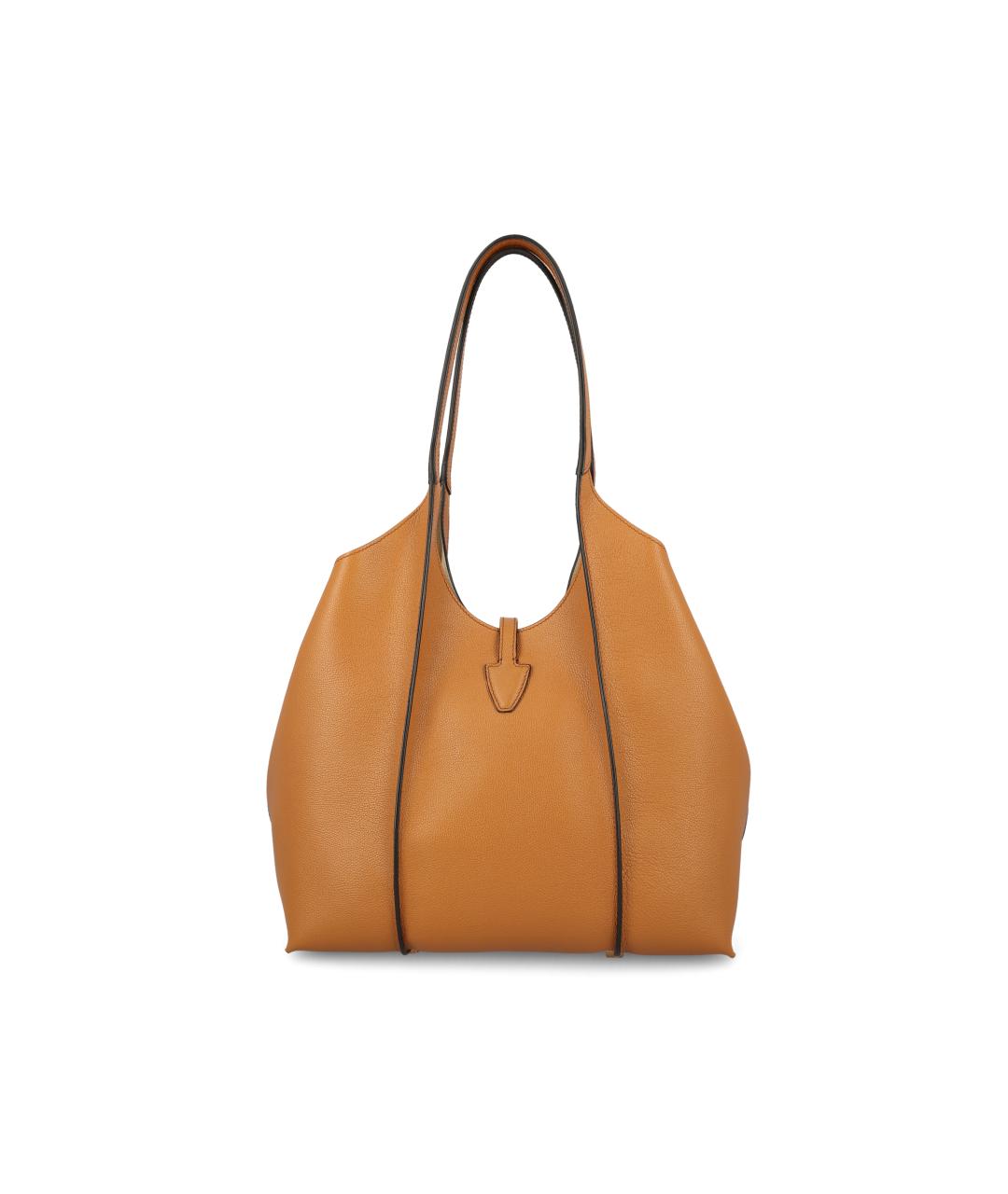 TOD'S Бежевая кожаная сумка тоут, фото 2