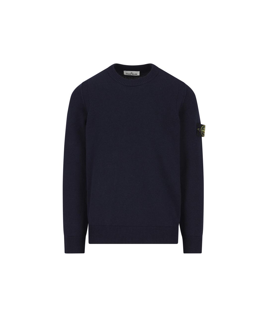 STONE ISLAND Синий шерстяной джемпер / свитер, фото 1