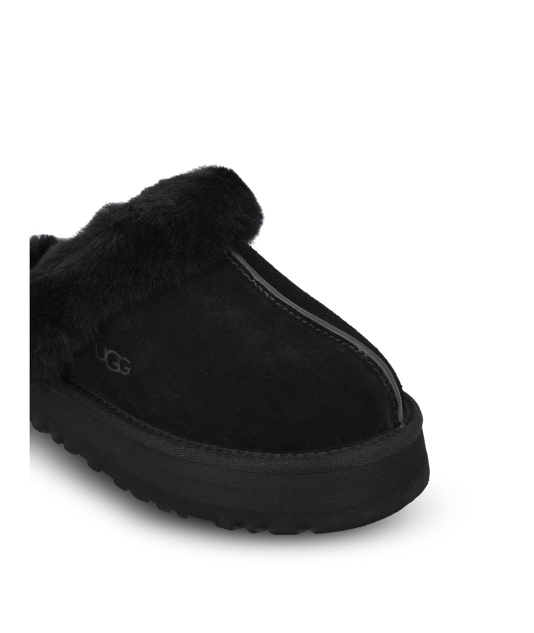 UGG Черные замшевые сабо, фото 4