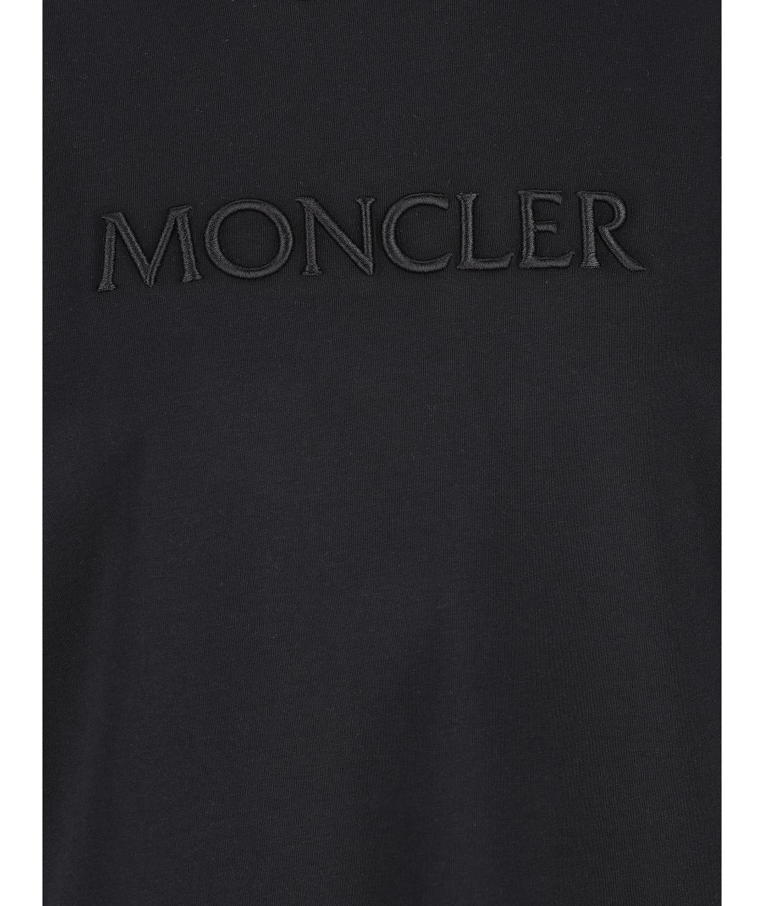 MONCLER KIDS Черный хлопковый детская футболка / топ, фото 4