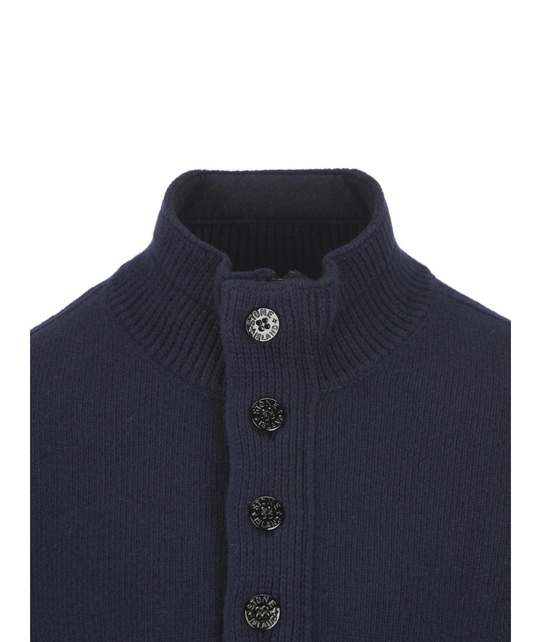 STONE ISLAND Синий шерстяной джемпер / свитер, фото 4