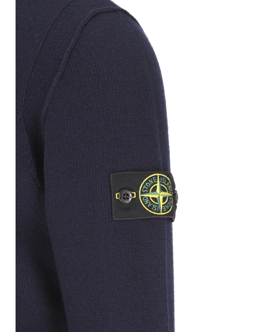 STONE ISLAND Синий шерстяной джемпер / свитер, фото 3