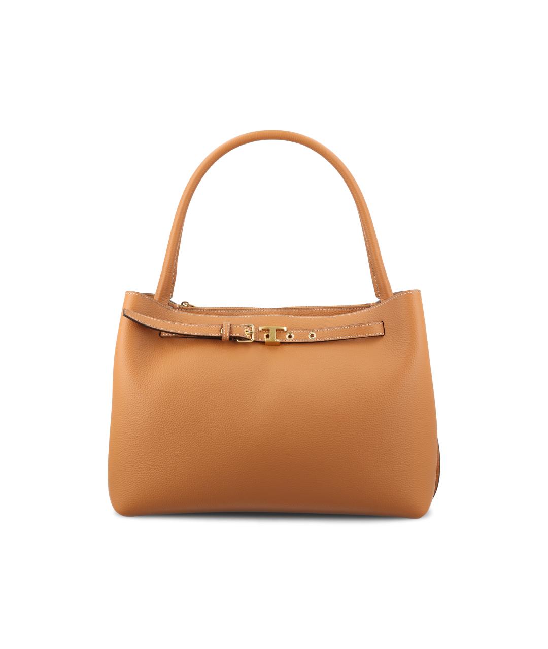 TOD'S Бежевая кожаная сумка тоут, фото 5