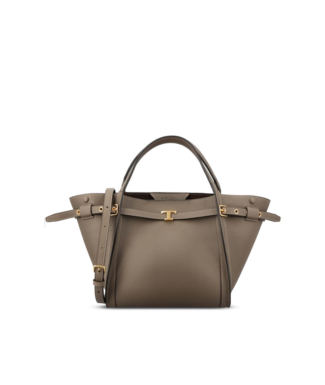 TOD'S Коричневая кожаная сумка тоут, фото 5