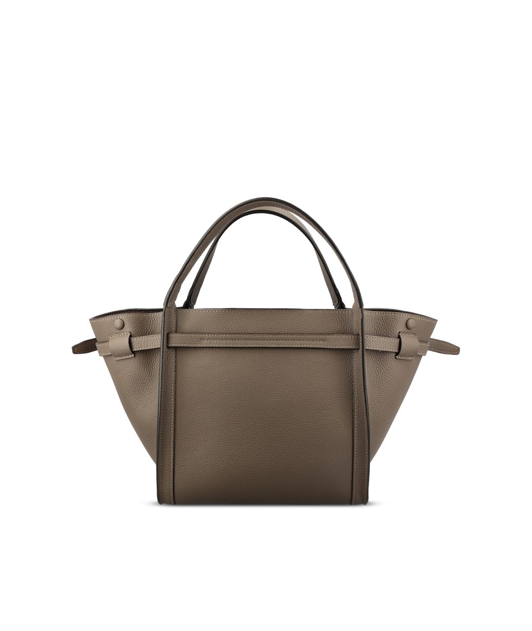 TOD'S Коричневая кожаная сумка тоут, фото 2