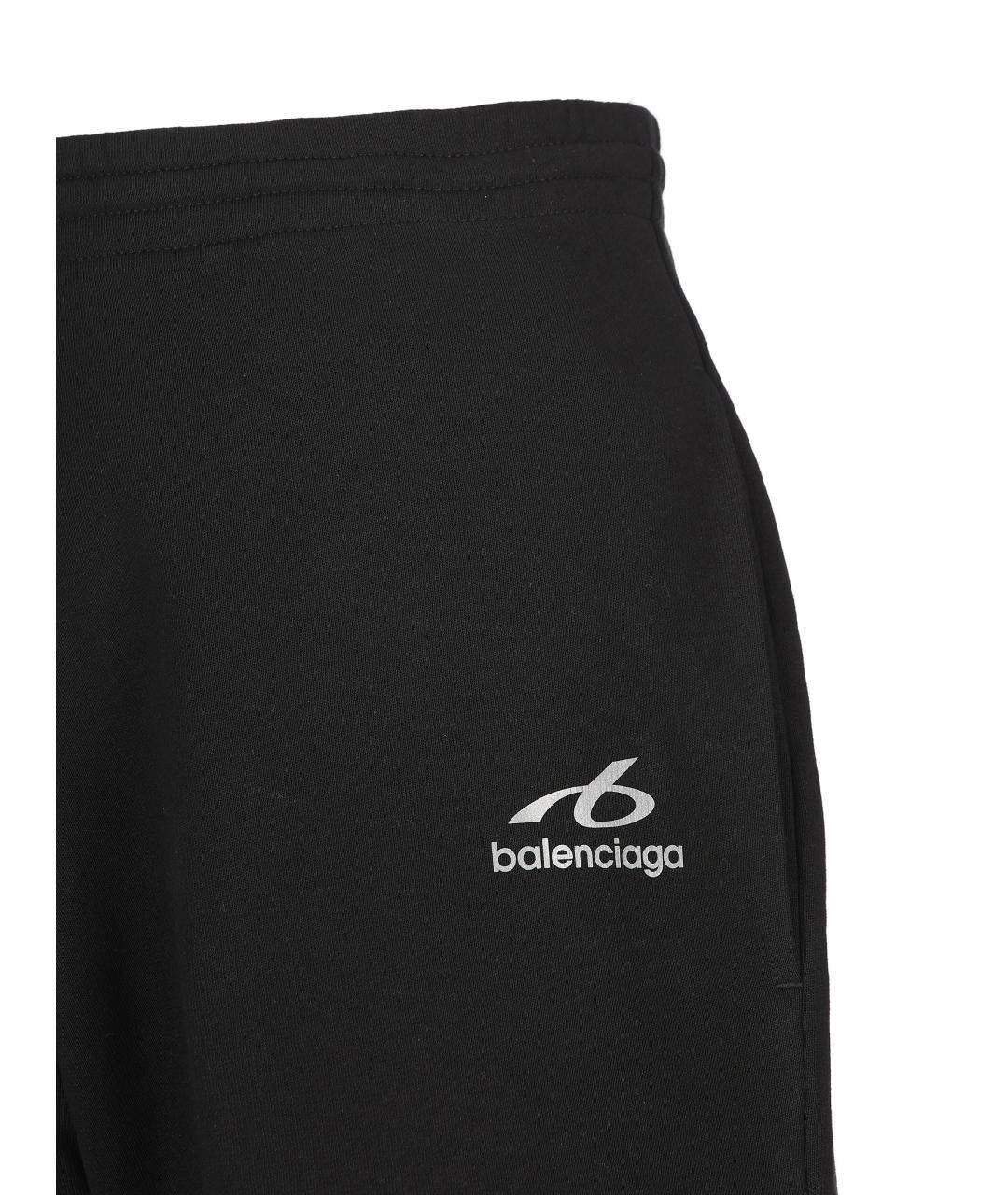 BALENCIAGA Черные хлопковые повседневные брюки, фото 3
