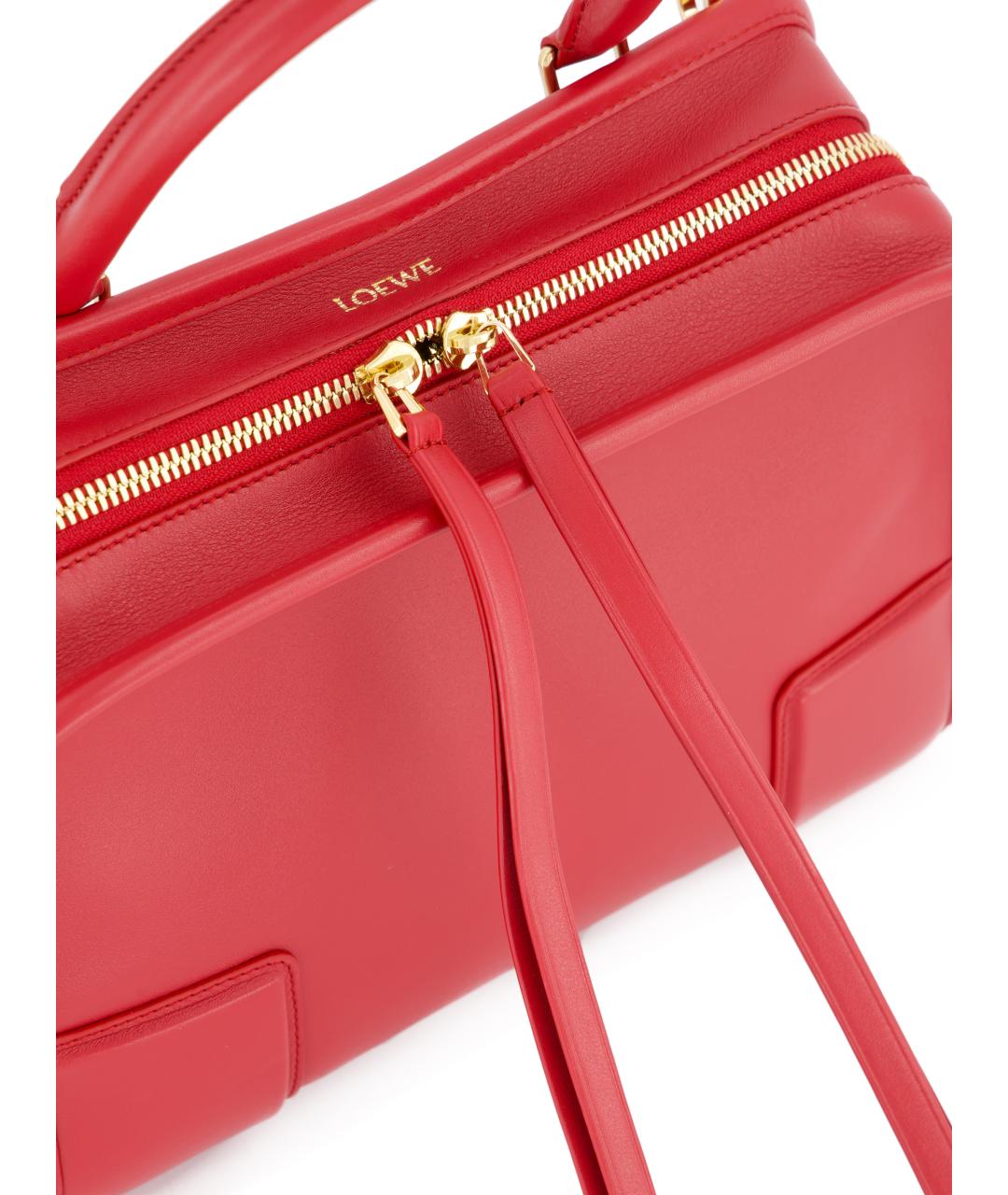 LOEWE Красная кожаная сумка тоут, фото 4