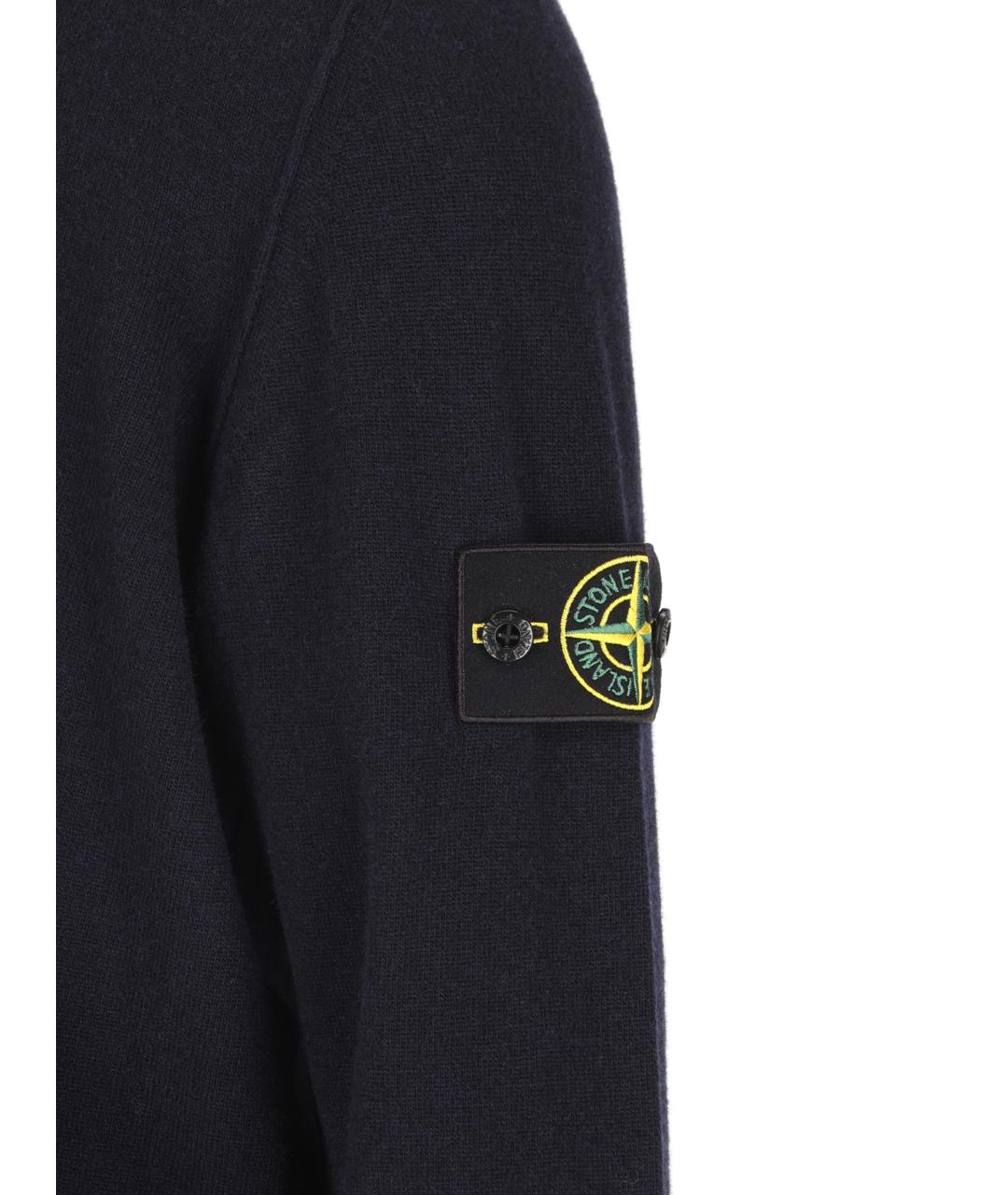 STONE ISLAND Синий шерстяной джемпер / свитер, фото 3