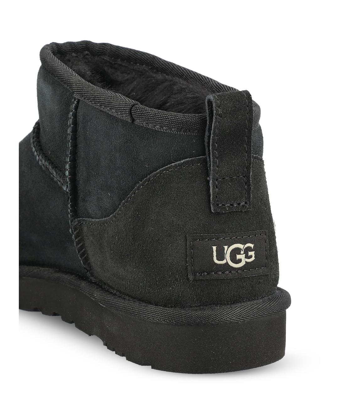 UGG Черные замшевые низкие ботинки, фото 4