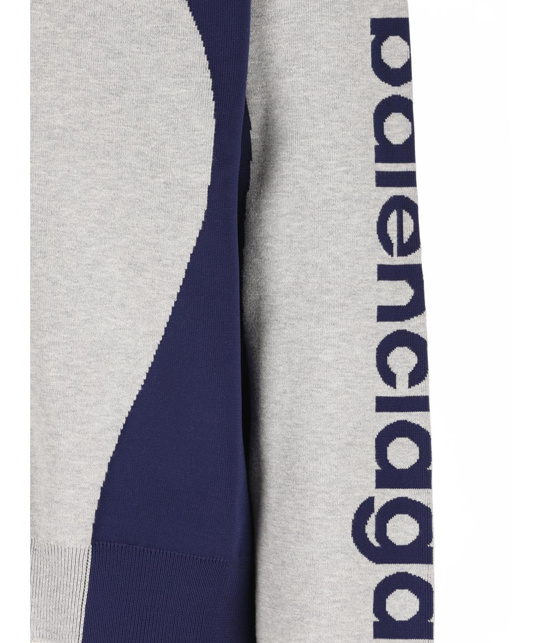 BALENCIAGA Серый хлопковый кардиган, фото 4