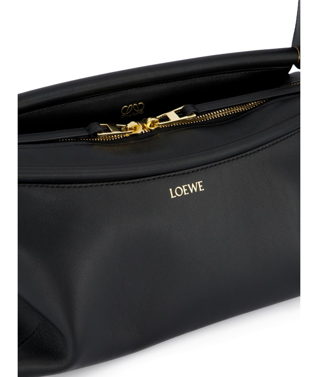 LOEWE Черная кожаная сумка через плечо, фото 4
