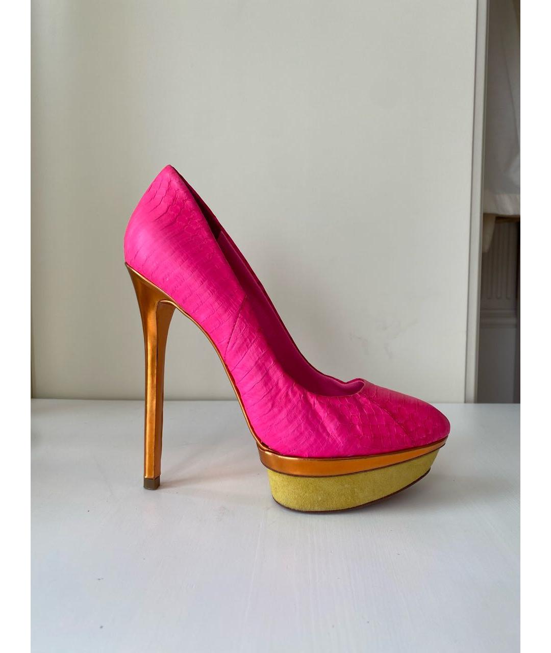 BRIAN ATWOOD Розовые туфли из экзотической кожи, фото 7