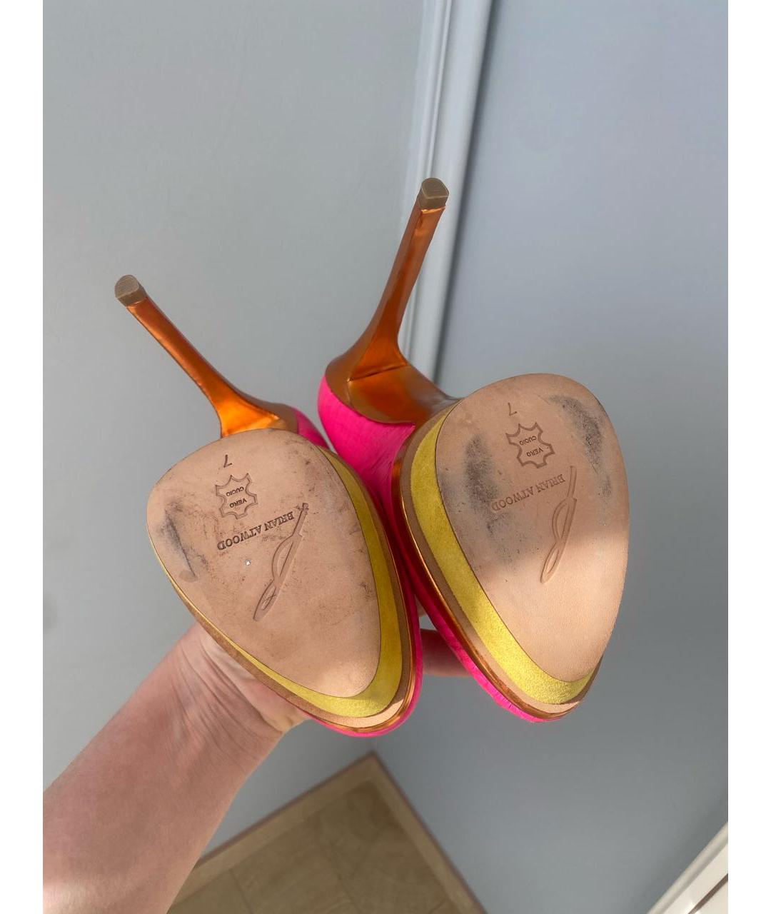 BRIAN ATWOOD Розовые туфли из экзотической кожи, фото 6