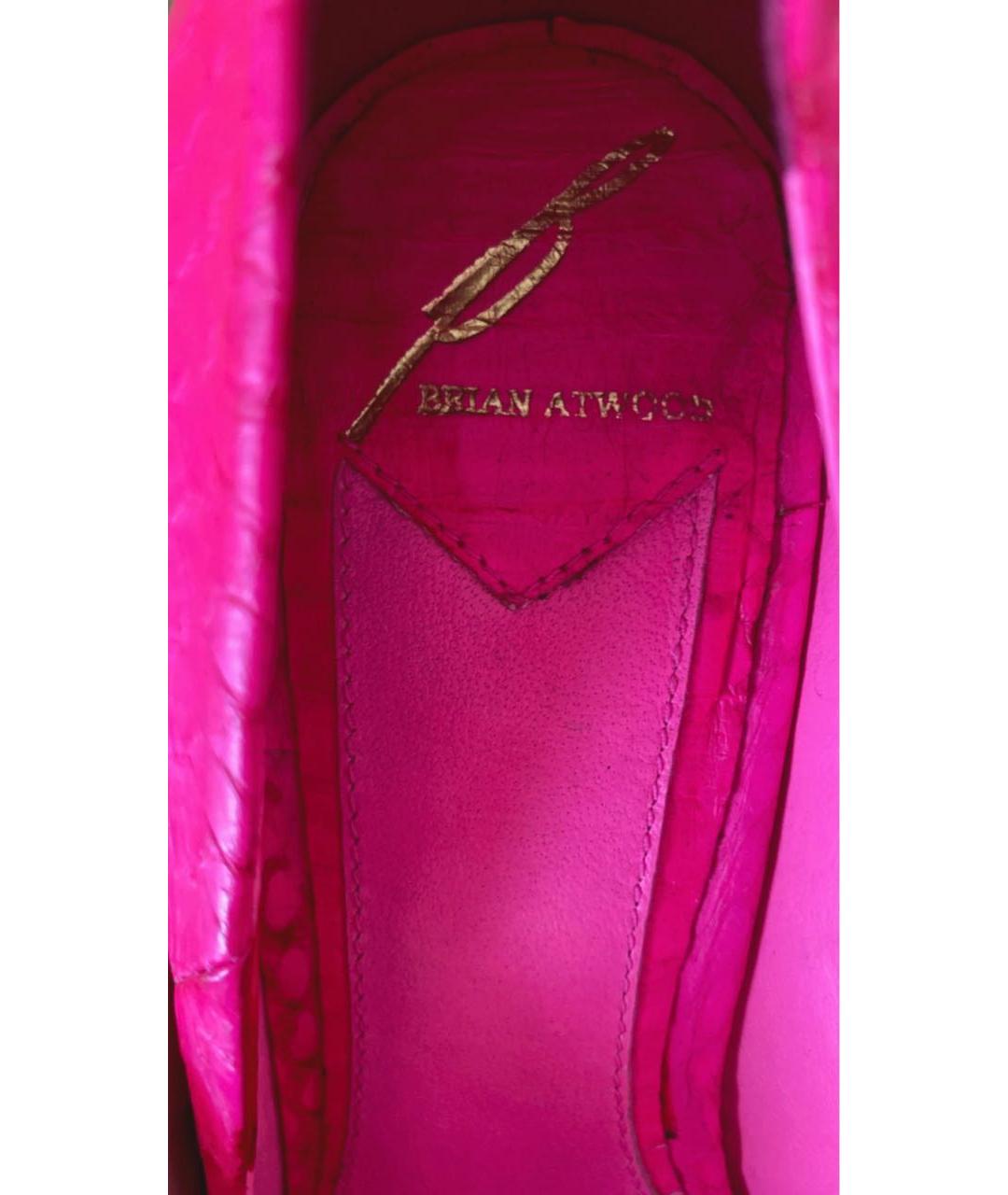 BRIAN ATWOOD Розовые туфли из экзотической кожи, фото 4