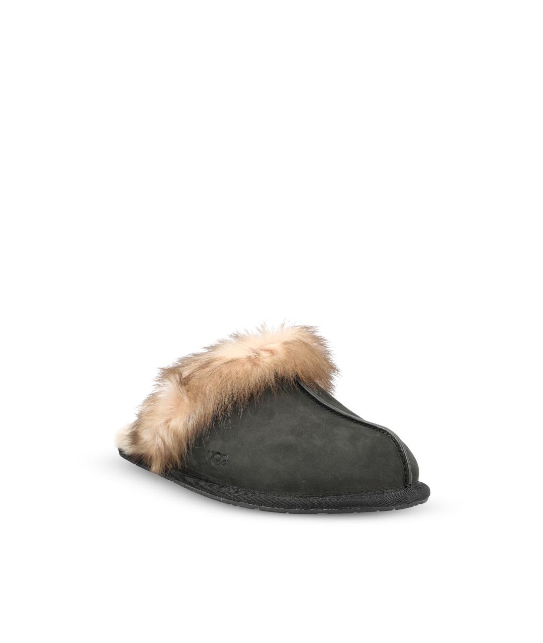 UGG Черные замшевые сабо, фото 2