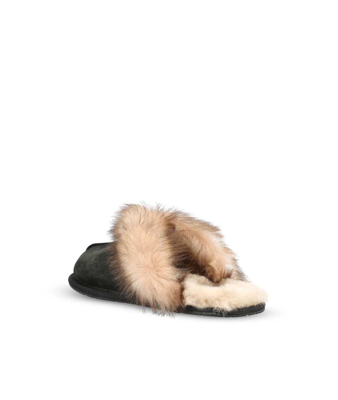 UGG Черные замшевые сабо, фото 3