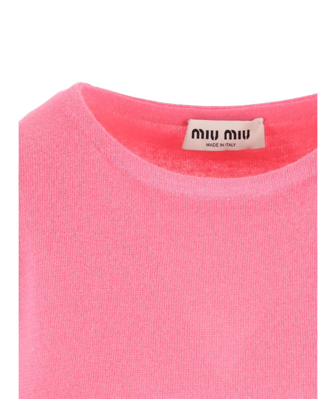 MIU MIU Розовая кашемировая жилетка, фото 3