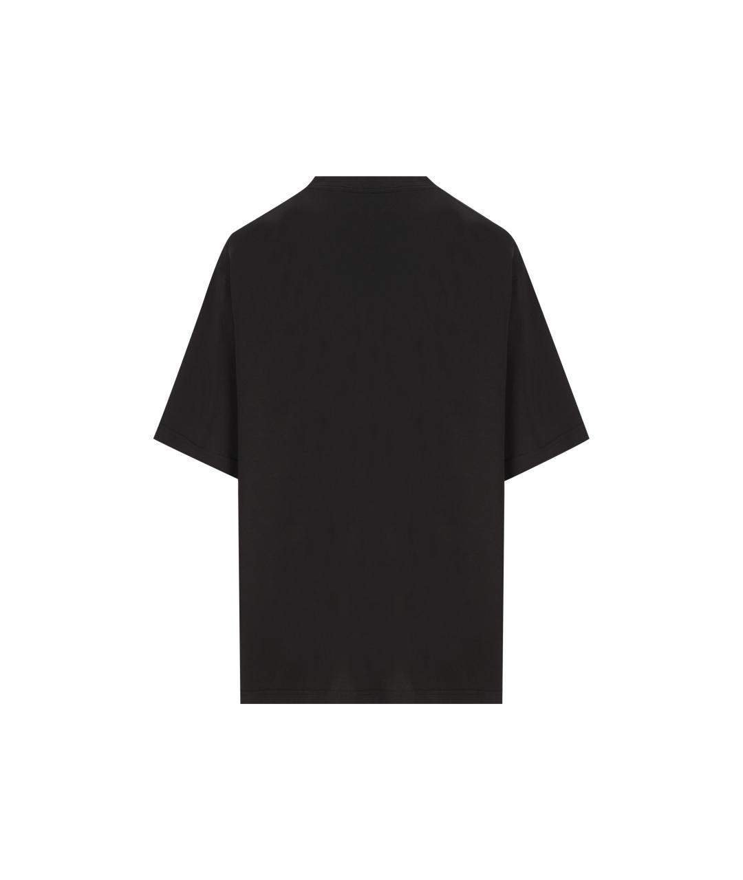 BALENCIAGA Черная хлопковая футболка, фото 2