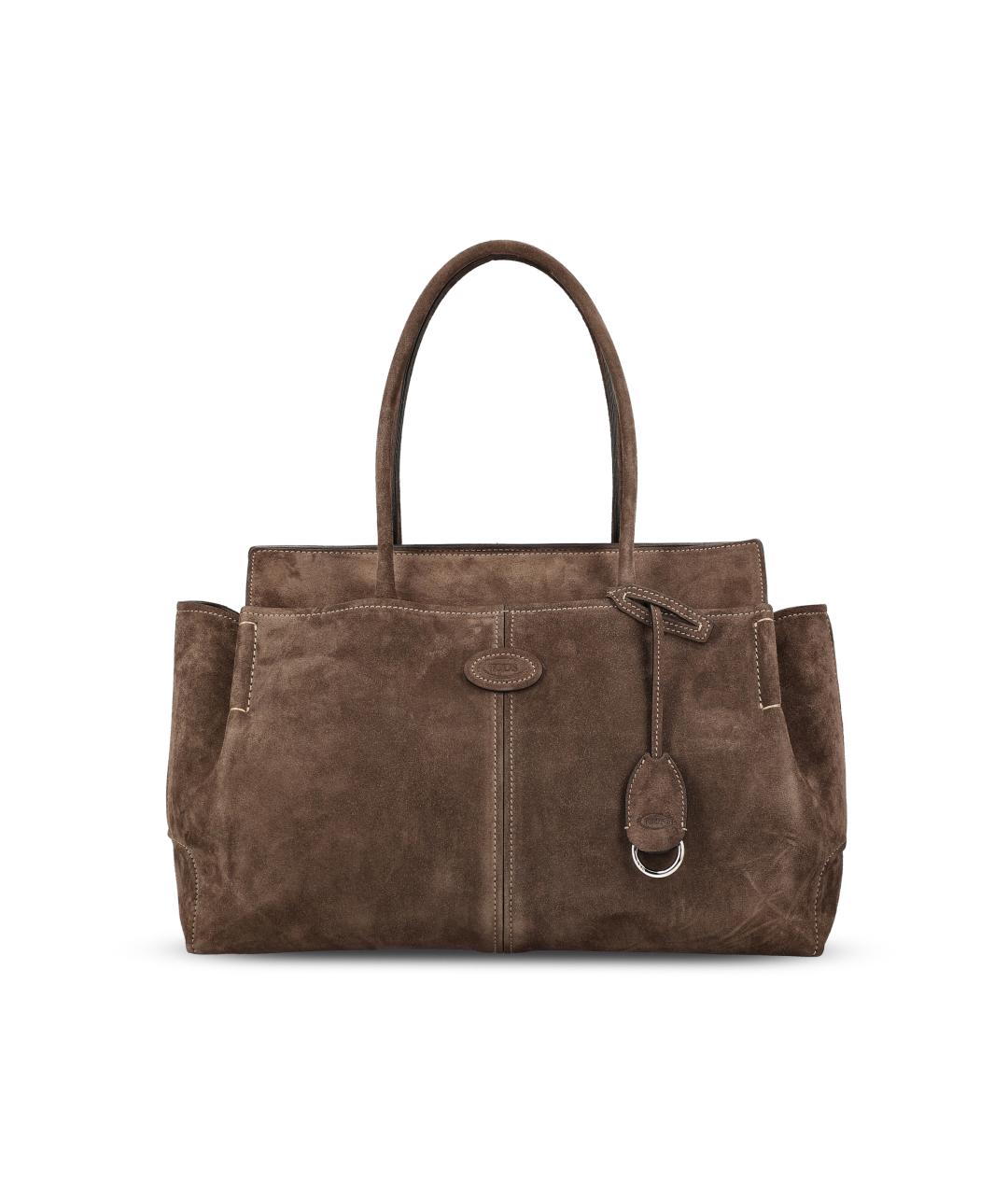 TOD'S Коричневая замшевая сумка тоут, фото 5